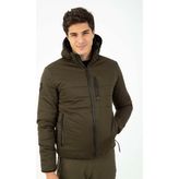 Maraton Regular Erkek Kapüşonlu Haki Mont - 2XL