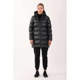 Maraton Regular Kadın Kapüşonlu Siyah Parka - XL