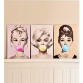 Marilyn Monroe Tasarımlı Duvar Panosu 3'lü Set