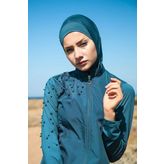 Marina Deniz Havuz Bone Eşarp B2101 - Petrol