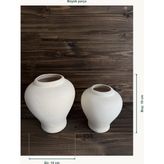Markasız Ham Seramik Oval Küp Vazo 2'li Set