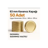 Markasız ucuz Kavanoz Kapagı Gold 63 mm 50 Adet