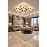 Markatech MS72005-4+4 Siyah 8'li 3 Renk LED Plafonyer Avize