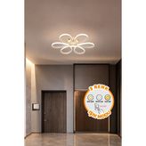 Markatech Papatya Beyaz 3 Renk LED Plafonyer Avize, Çap 40 cm
