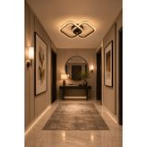 Markatech Side Cristalya Siyah 2'li 3 Renk LED Plafonyer Avize