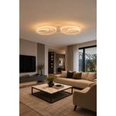 Markatech Simon Cristalya Beyaz 2'li 3 Renk LED Plafonyer Avize