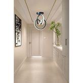 Markatech Trend Siyah Kasa Beyaz LED Plafonyer Avize