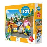 MarkEntegra 60 Parça Çocuk Puzzle Seti, Robocar Poli Temalı Eğlenceli Yapboz