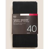 Marks & Spencer 3'lü 40 Denye Body Sensor: Külotlu Çorap - Siyah