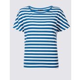 Marks & Spencer Çizgili Kısa Kollu Bayan T-shirt