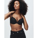 Marks & Spencer Dantelli Push‑Up Sütyen - 80C - Siyah