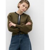 Marks & Spencer Fermuarlı Crop Bomber Ceket - -- - Yeşil