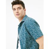 Marks & Spencer Geometrik Desenli Relaxed Fit Gömlek