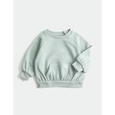 Marks & Spencer Pamuk Karışımlı Bebek Sweatshirt - Mavi - 12 - 18 Ay