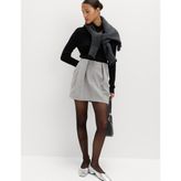 Marks & Spencer Pliseli Mini Etek - Gri - 48