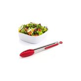 Marmara Avm Çelik Silikon Maşa, 33 Cm, Kırmızı, Mutfak Biftek Barbekü Salata Ekmek Maşası, MT145 - Çok Renkli - 10 cm