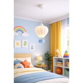 Marpa Lights İsimli Kız Erkek Çocuk ve Bebek Odası Balon Avize Kişiye Özel Tavan Lambası E27(Bioplastik)