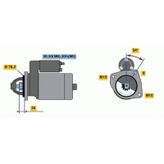 MARS MOTORU 12V/1.4 kW BMW E36 E46 E39 E65 E83 BOSCH 1986S00674