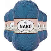 Marsilyan 5 Adet Pırlanta Amigurumi El Örgü Ipi Yünü Turkuaz 3409 - Nako Mudanis - Renkli - standart