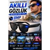 Marsilyan™- Birinci Şahıs Görüşlü 8mp Kameralı Yapay Zeka Akıllı Gözlük Chatgpt Destekli Model