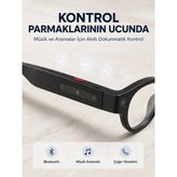 Marsilyan Siyah Kameralı Akıllı Gözlük Aı Görüntü Tanıma Bluetooth Müzik Telefon Görüşme Dokunmatik Kontrollü