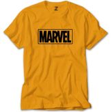 Marvel Logo Sarı Tişört - XS