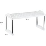 Marvielle Plastik Dolap Içi Tezgah Üstü Düzenleyici Raf 20,5X20X45 cm Beyaz - Banyo Düzenleyici - Turuncu