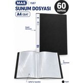 Mas 1587 A4 Siyah Sunum Dosyası 60 Yaprak