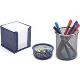 Mas 505 Perfore 3'lü Set Masaüstü Organizer, Mavi - Çok Renkli