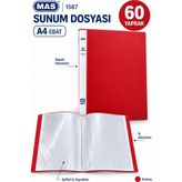 Mas A4 Kırmızı Sunum Dosyası 60 Yaprak