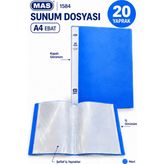 Mas A4 Mavi Sunum Dosyası 20 Yaprak