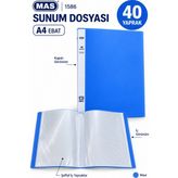 Mas A4 Mavi Sunum Dosyası 40 Yaprak