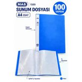 Mas Sunum Dosyası Mavı 100 Lu (1589)
