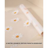 Masa Dostu 10 Metre Papatya Desenli Kolay Temizlenebilir Çekmece Matı