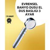 Masaj ve Yağmur Modlu Çok Işlevli Paslanmaz Çelik Duş Başlığı ( Lisinya )