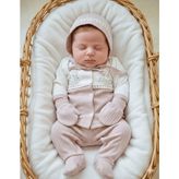 Masal Bebe Gaye Bebe Kız 0-3 Ay Kuş Çiçek Nakışlı 5li Hastane Çıkış Seti - Lila - 0- 3 Ay