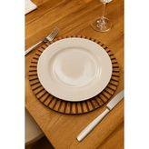 Masal Design Oyma Desenli Ahşap Sunum Tabağı, Supla – Yuvarlak Rustik Servis & Dekoratif 28X28