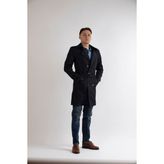 Maserto Slim Fit Erkek Lacivert Trençkot