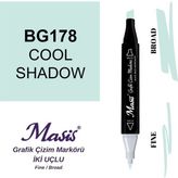 Masis Twin Çift Uçlu Marker Kalemi 178 Cool Shadow