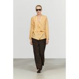 Massimo Dutti %100 ipek dökümlü kruvaze gömlek