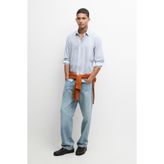 Massimo Dutti %100 Pamuklu regular fit pötikareli gömlek