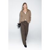 Massimo Dutti %100 yün dik yaka triko hırka