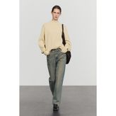 Massimo Dutti %100 yün dik yaka triko kazak
