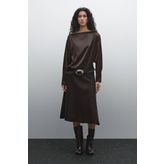 Massimo Dutti Dökümlü saten gömlek