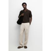 Massimo Dutti Elastik belli %100 keten pantolon