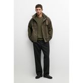 Massimo Dutti Kapüşonlu kısa şişme parka