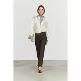 Massimo Dutti Mumlu görünümlü straight fit pantolon