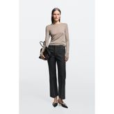 Massimo Dutti Orta bel crop fit çan paça jean