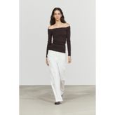 Massimo Dutti Uzun kollu streç top