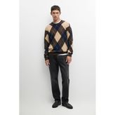 Massimo Dutti Yünlü Argyle triko kazak